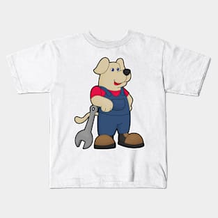 Dog as Mechanic with Wrench Kids T-Shirt